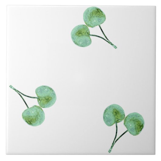 Green Cherry Muster Fliese (Vorderseite)