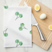 Green Cherry Muster Handtuch (Viertel Falte)