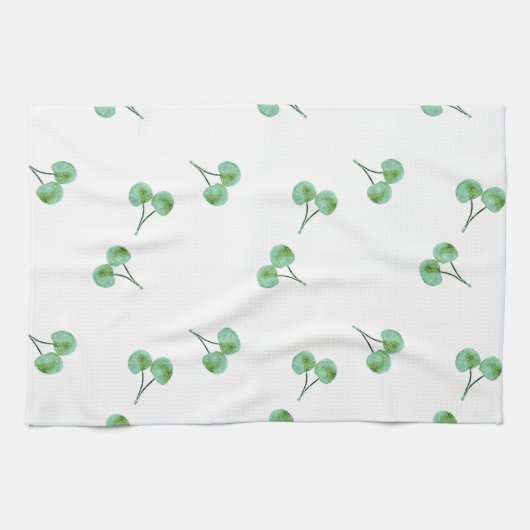 Green Cherry Muster Handtuch (Horizontal)