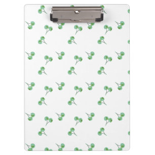 Green Cherry Muster Klemmbrett