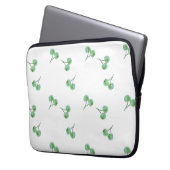Green Cherry Muster Laptopschutzhülle (Vorderseite Links)