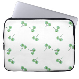 Green Cherry Muster Laptopschutzhülle
