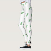 Green Cherry Muster Leggings (Links)