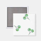 Green Cherry Muster Magnet (Vorderseite/Rückseite)