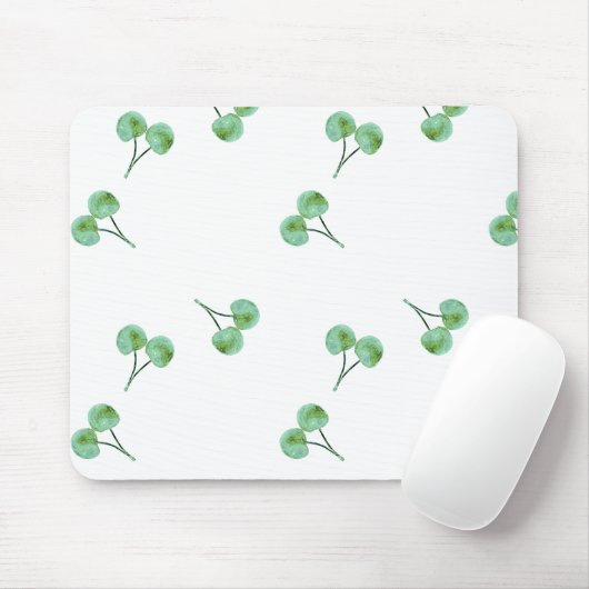 Green Cherry Muster Mousepad (Mit Mouse)