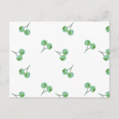 Green Cherry Muster Postkarte (Vorderseite)