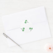 Green Cherry Muster Runder Aufkleber (Umschlag)