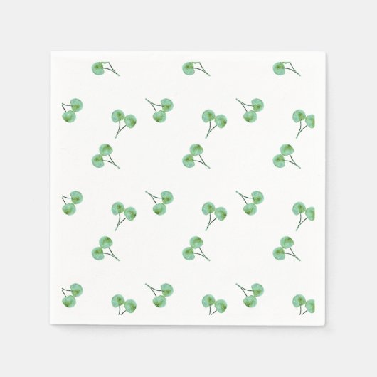 Green Cherry Muster Serviette (Vorderseite)