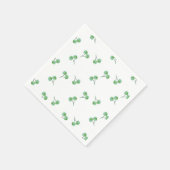 Green Cherry Muster Serviette (Ecke)