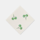 Green Cherry Muster Serviette (Ecke)