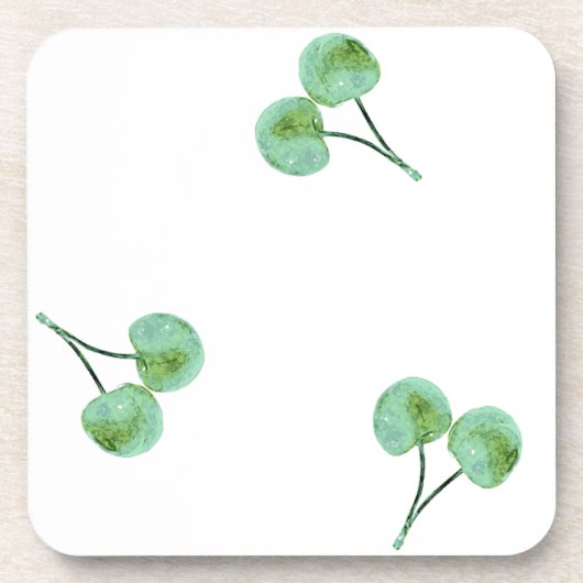 Green Cherry Muster Untersetzer (Vorderseite)