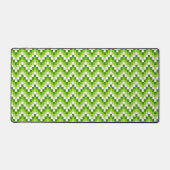 Green Chevron Pattern Desk Mat Schreibtischunterlage (Vorderseite)