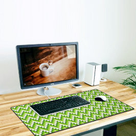 Green Chevron Pattern Desk Mat Schreibtischunterlage