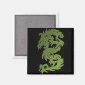 Green Chi Dragon Magnet (Vorderseite/Rückseite)