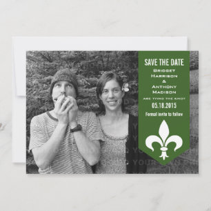Green Chic Blüh Banner Save the Date einladen