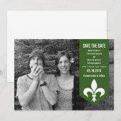 Green Chic Blüh Banner Save the Date einladen (Vorne/Hinten)