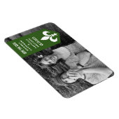 Green Chic Blüh Banner Speichern Sie das Datumsfen Magnet (Rechte Seite)