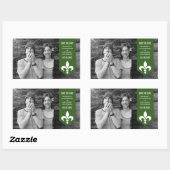 Green Chic Blühte Banner Save the Date Sticker (Blatt)