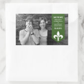 Green Chic Blühte Banner Save the Date Sticker (Tasche)
