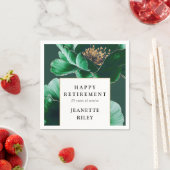 Green Chic Elegante Moderne florale Happy Rentirem Serviette (Beispiel)