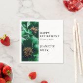 Green Chic Elegante Moderne florale Happy Rentirem Serviette (Beispiel)