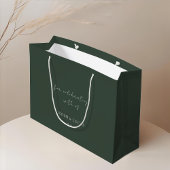 Green | Chic Floral Monogram Wedding Vielen Dank Große Geschenktüte
