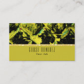Green | Chic Imitats Gold Glitzer Monogram Visitenkarte (Vorderseite)