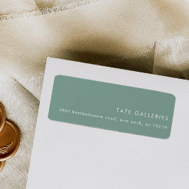 Green Chic Moderne Minimalistische Rücksendeadress