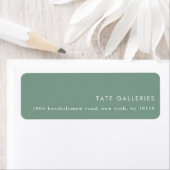 Green Chic Moderne Minimalistische Rücksendeadress (Insitu)