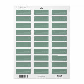 Green Chic Moderne Minimalistische Rücksendeadress (Vorne)
