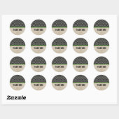 Green Chic Quatrefolie Danke Stickers (Blatt)