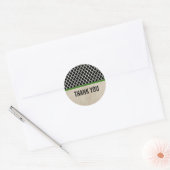 Green Chic Quatrefolie Danke Stickers (Umschlag)
