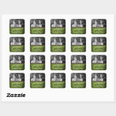 Green Chic Steampunk Foto Save the Date Stickers (Blatt)