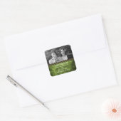 Green Chic Steampunk Foto Save the Date Stickers (Umschlag)