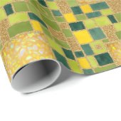 Green Chic Wasserfarben Imitats Glitzer Geschenkpapier (Rolleneckpunkt)