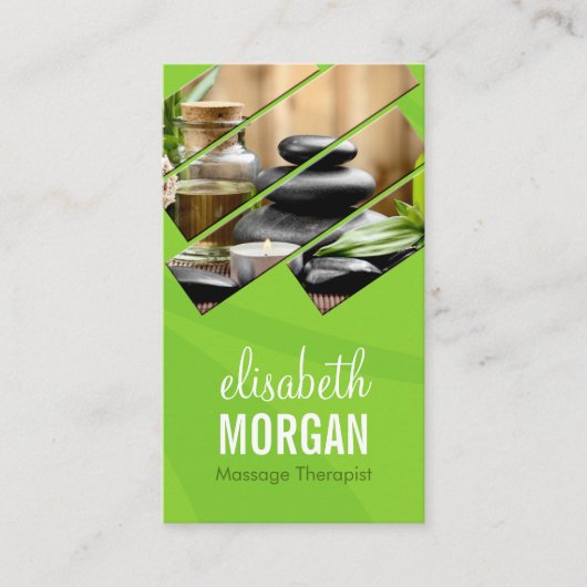 Green Chic Zen Wellness-Center Wellness Massage Th Visitenkarte (Vorderseite)
