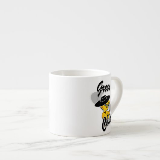 Green Chick #4 Espressotasse (Vorderseite Rechts)