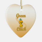 Green Chick Keramikornament (Rechts)