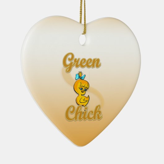 Green Chick Keramikornament (Rechts)