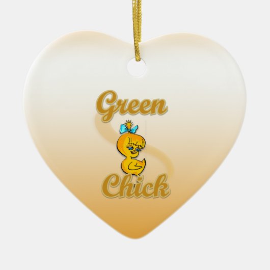 Green Chick Keramikornament (Vorne)