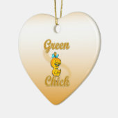 Green Chick Keramikornament (Links)