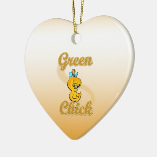 Green Chick Keramikornament (Links)