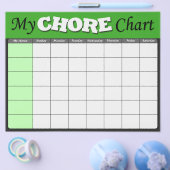 Green Children's Chore Charts Flyer (Einzeln)