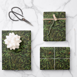 Green Chili Pepper Pattern Geschenkpapier Set