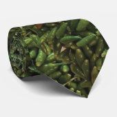 Green Chili Pepper Pattern Krawatte (Gerollt)