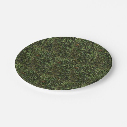 Green Chili Pepper Pattern Party Pappteller (Schrägansicht)