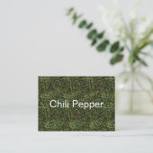 Green Chili Pepper Pattern Visitenkarte (Stehend Vorderseite)