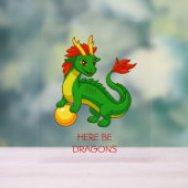 Green Chinese Dragon Acrylschild (Neutral)