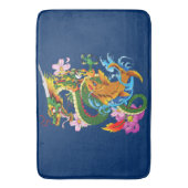 Green Chinese Dragon Koi Badematte (Vorderseite Vertikal)