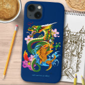 Green Chinese Dragon Koi Case-Mate iPhone Hülle